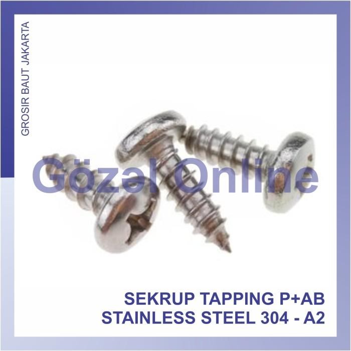 Sekrup Stainless Pab No. 6 X19Mm - St 3.5 X 3/4" - Box Isi 1000Pcs