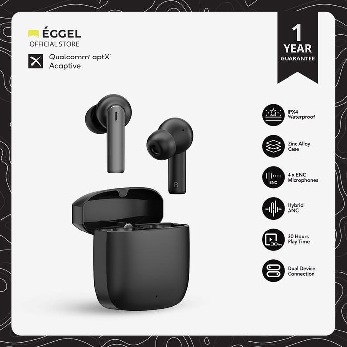 Pilihan- Eggel Steelbuds Pro Aptx Adaptive Hybrid Anc Enc Tws Bluetooth Earphone With Dual