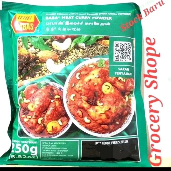 

Stok Baru Babas Meat Curry Powder 250 gr/ Bumbu Kare Babas