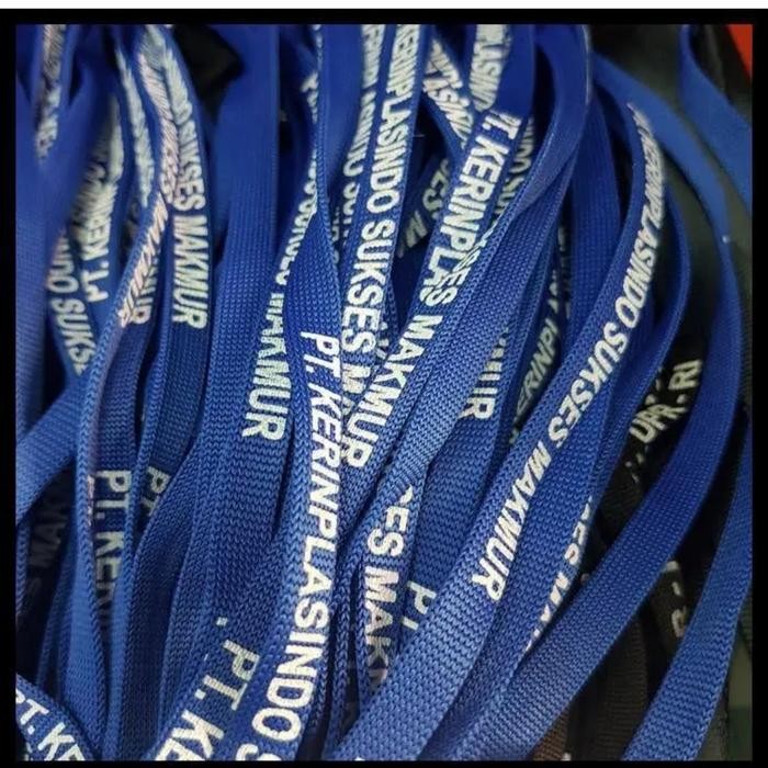 

New TALI ID 1CM BAHAN SEPATU + SABLON (1SISI /1WARNA)