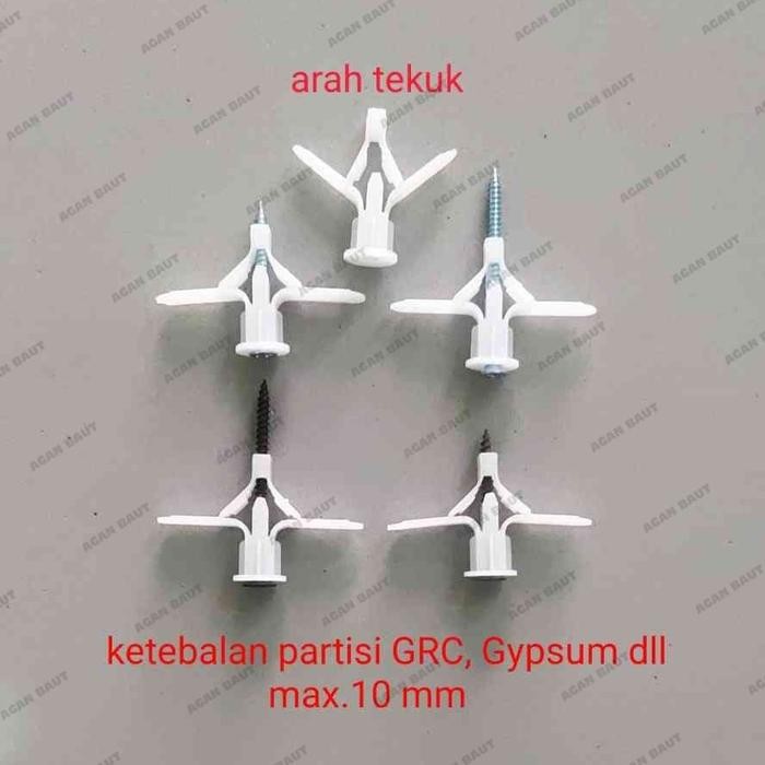 Pilihan- [Per 25 Set] Fisher Gypsum + Skrup Fab 6X2 (5 Cm)