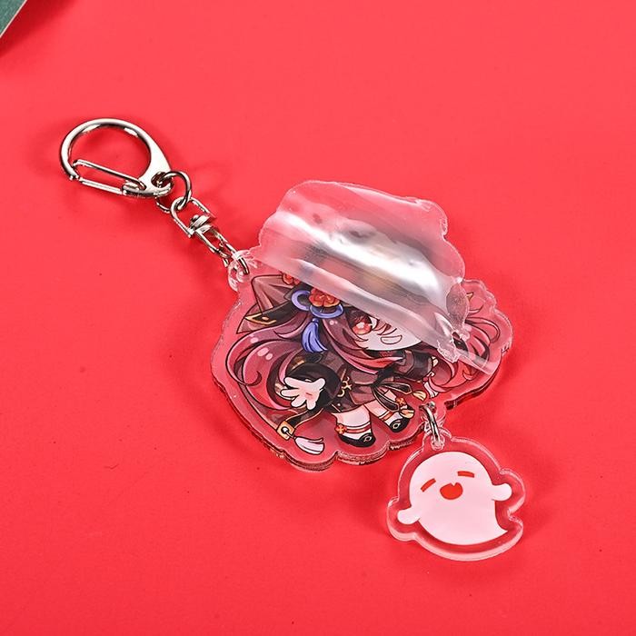Gantungan Kunci Akrilik Genshin Impact Transparan Keychain Gift Souvenir Hadiah Anime Kado Figure