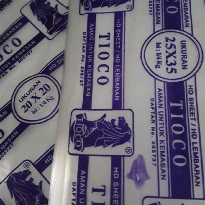 Plastic sheet antipanas / Plastik lembaran tahan panas 25x35 ama 20x20 merk Tioco