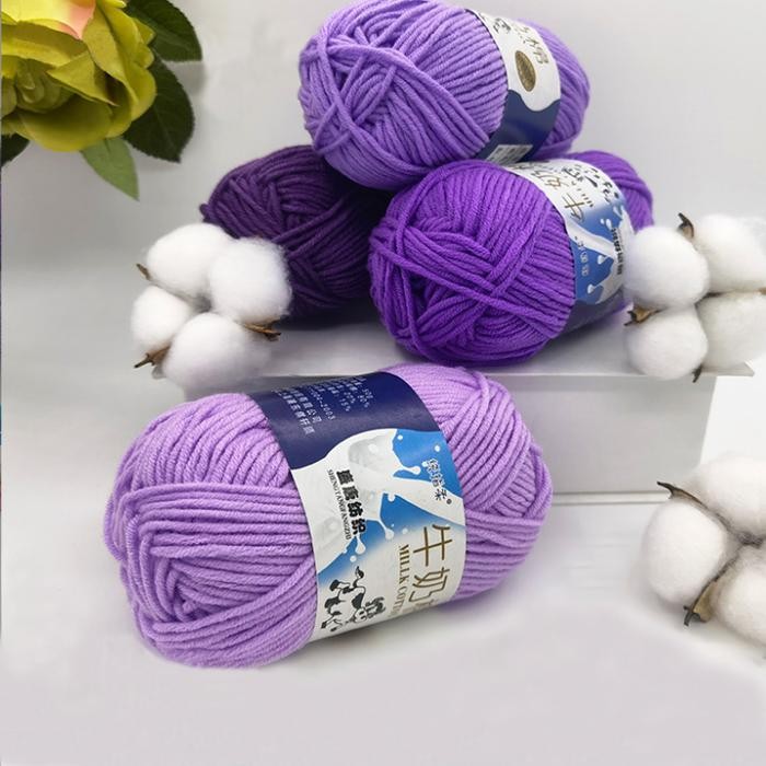 Benang Rajut Kualitas Import Benang Katun 5 Helai Wol Milk Cotton Yarn