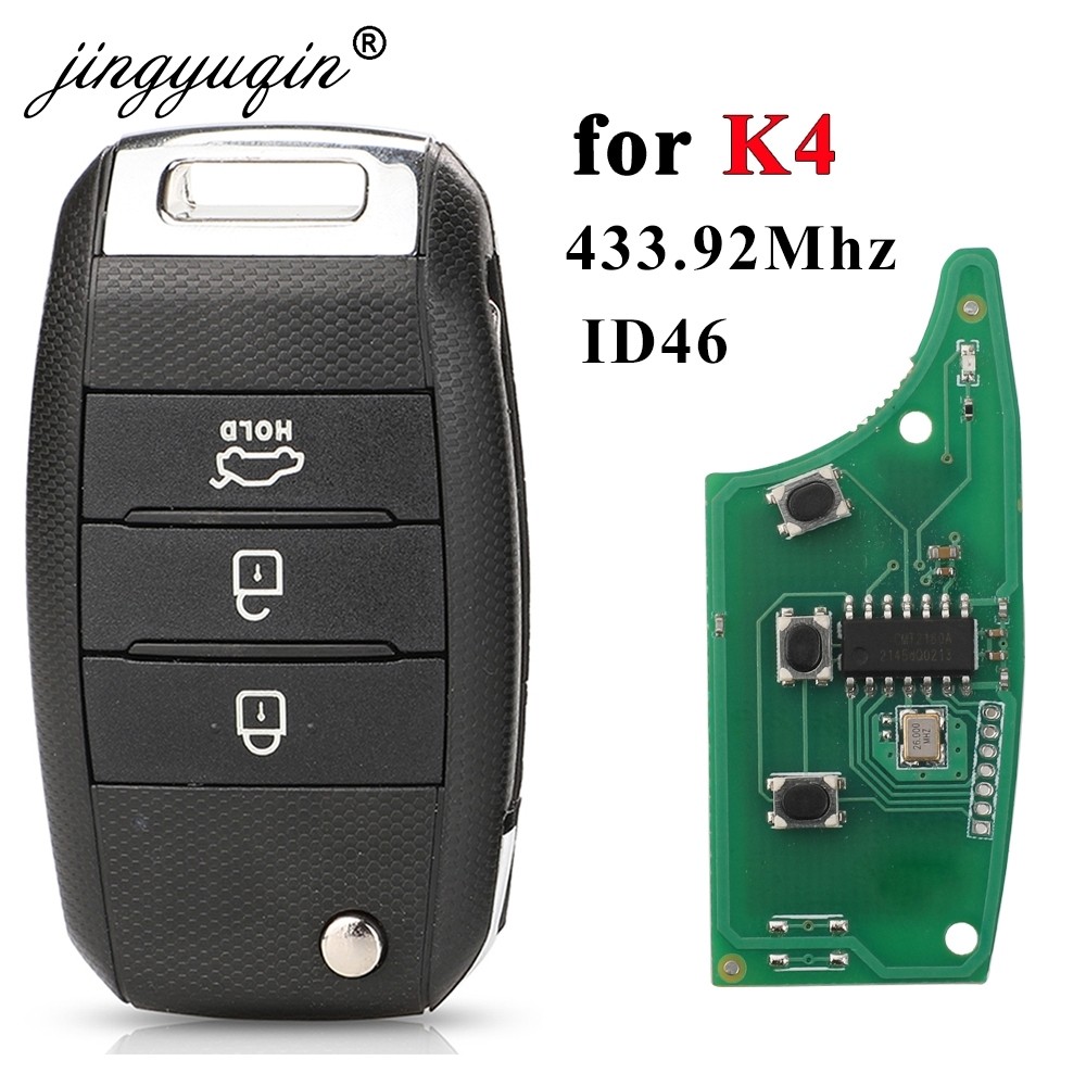 jingyuqin Car Remote Flip Key For KIA 2016 K4 Carens 2012DJ3244 2012DJ5804 95430-A4200 433.92Mhz ID4