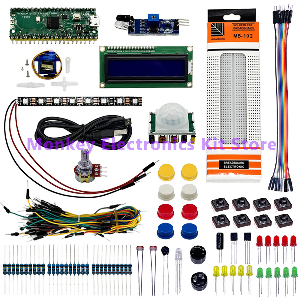 Pi Pico Starter Kit Raspberry Pi pico development board kit Raspberry pi RP2040 programming +LCD1602