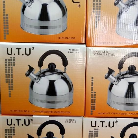 Teko Stainless Bunyi Utu 3 Liter / Teko Siul / Ceret / Kettle Bunyi