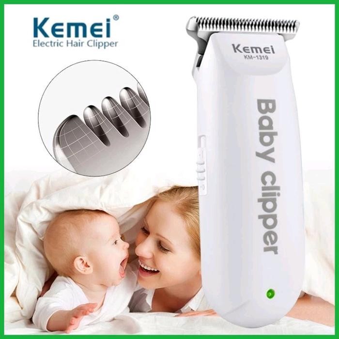 Alat Cukur Rambut Kemei Km 1319 Mesin Cukur Rambut Bayi Portable Rechargeable