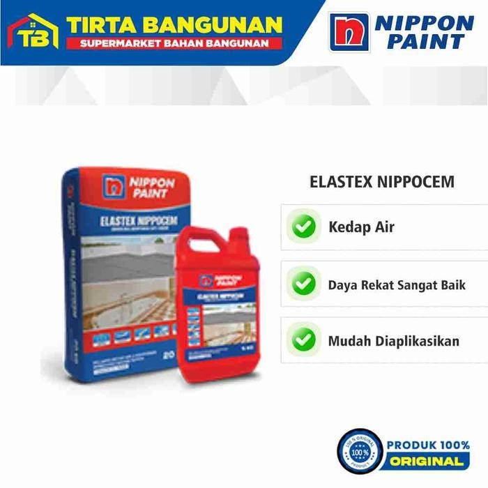 NIPPON PAINT ELASTEX NIPPOCEM POWDER / CAT PELAPIS WATERPROOFING 2 KOMPON 25 KG
