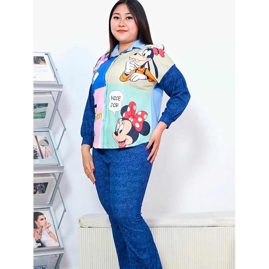Z_L_  Ym 7533 - Yimie Fashion Setelan Oneset Wanita Dewasa - Set Dona & Celana Cutbray &