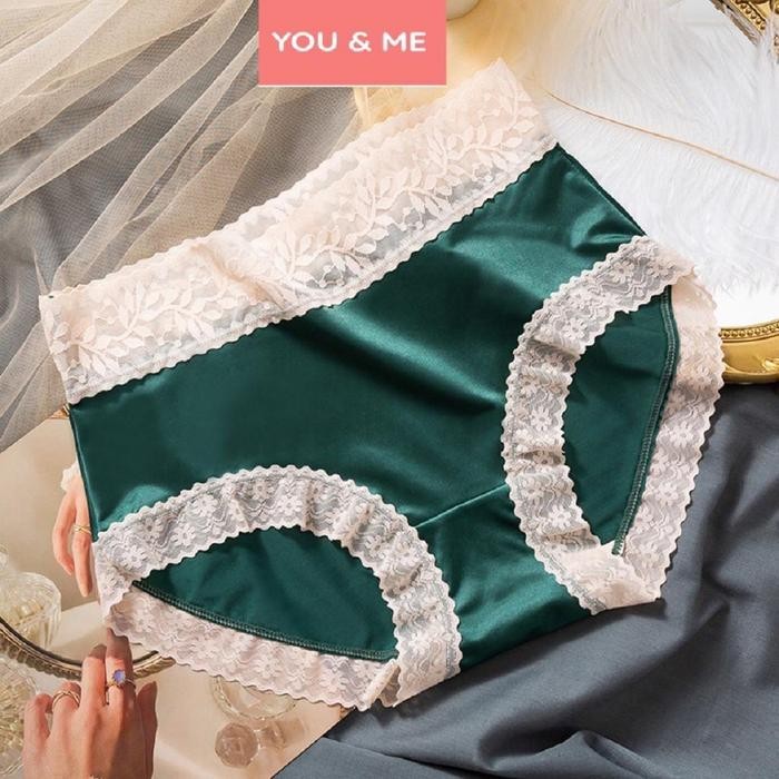 OFR3  Celana Dalam Wanita Renda Satin Premium Lembut