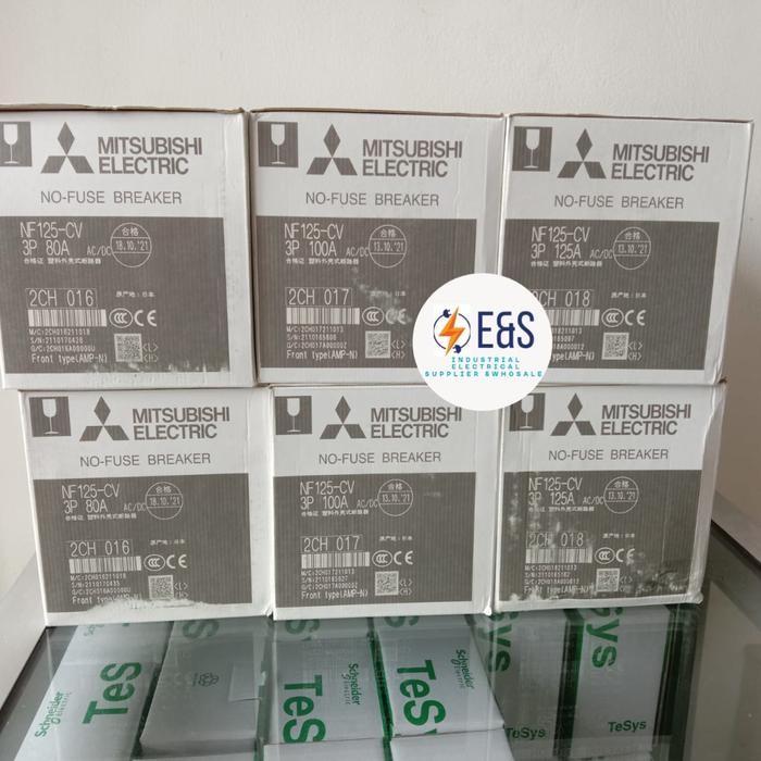 Mccb Breaker Mitsubishi Nf125-Cv 3P 80A 100A 125A / Nf125Cv Mitsubishi