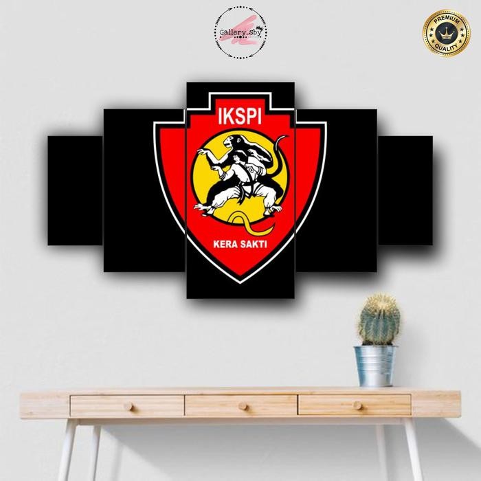 Hiasan Dinding Pencak Silat IKSPI Kera Sakti 1 SET Pajangan Dinding Poster kayu 5 pcs