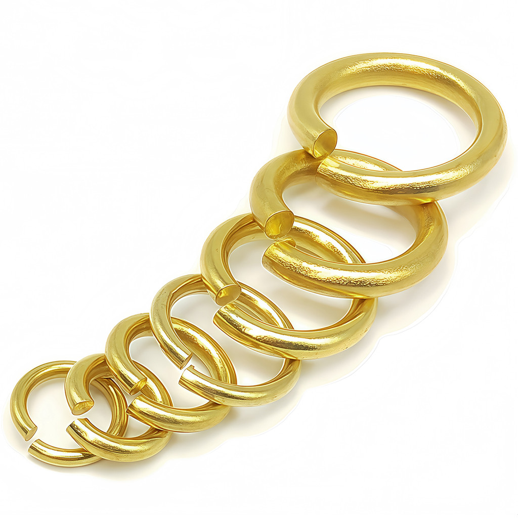 Solid Brass Jump Rings Open Split Jump Ring O Ring Connector 5mm-18mm for Necklace Jewelry Making