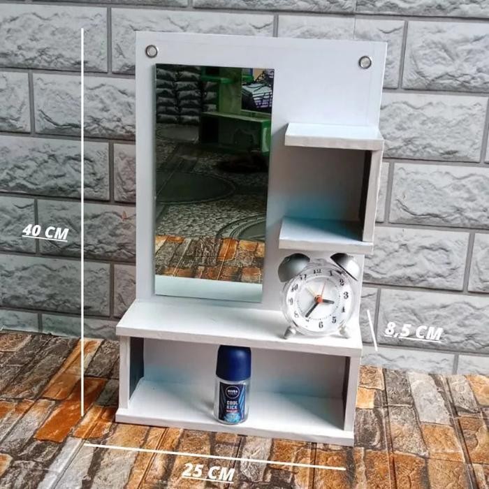 RAK RIAS GANTUNG, CERMIN RIAS, RAK MAKEUP