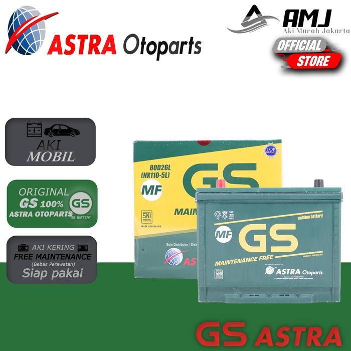 Gs Mf Astra Aki Mobil Toyota Fortuner Diesel 80D26L - 70Ah Aki Kering #Gratisongkir
