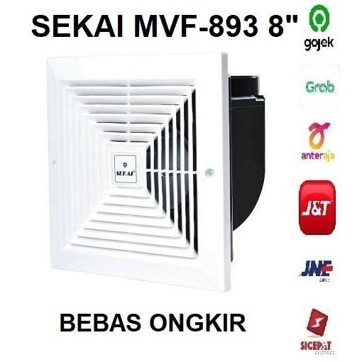 ORI Sekai Exhaust Fan Plafon 8 Inch MVF - 893 MVF-893 Kipas