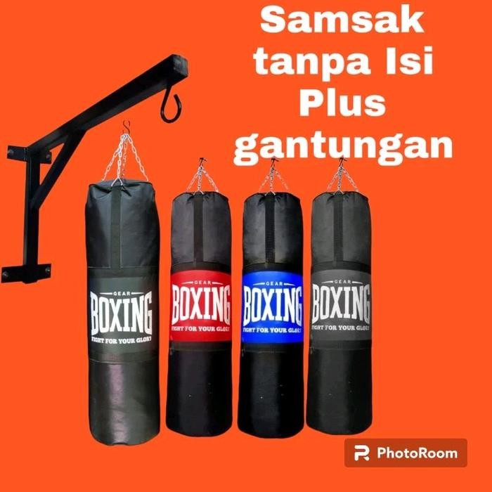 samsak+gantungan samsak tinju tanpa isi Muaythai MMA boxing fight alat olahraga samsak muaythai Abu