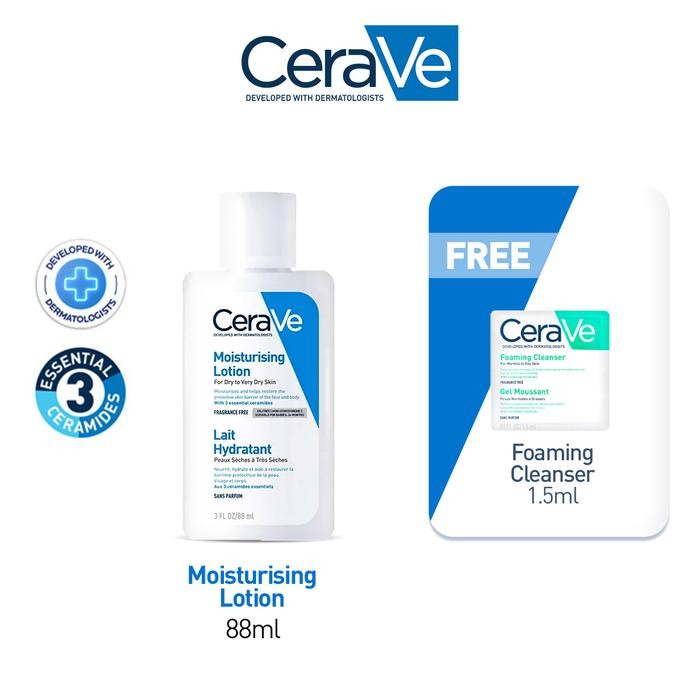 benta- Cerave Daily Moisturizing Lotion 88Ml Free Foaming Cleanser 1.5Ml
