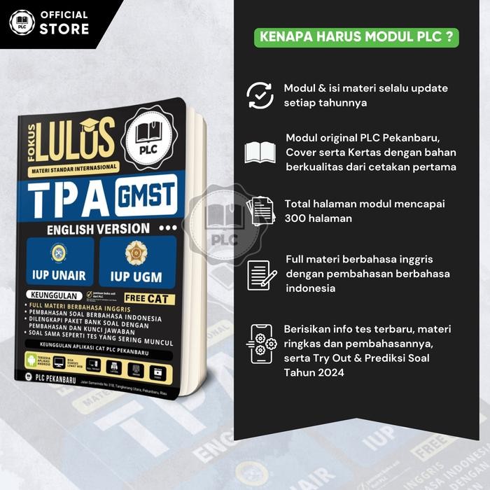 Buku Fokus Lulus Plc Pekanbaru Tpa Gmst Iup Ugm Tpa Iup Unair Buku TPA Versi Bahasa Inggris