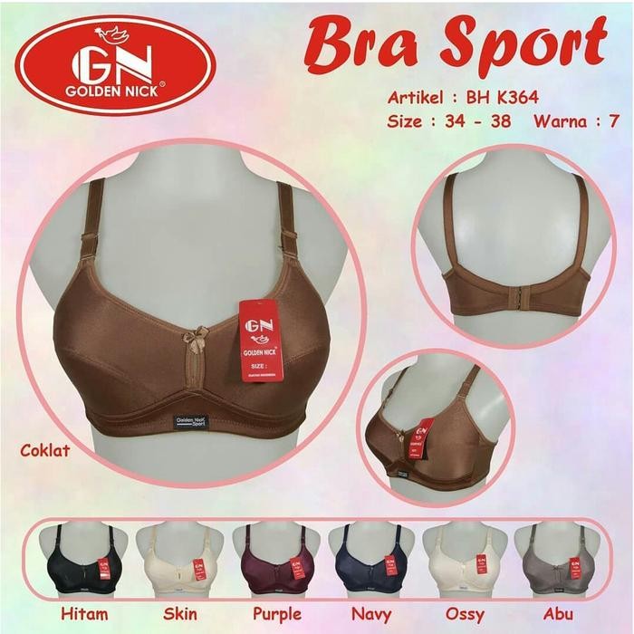 ORIGINAL Bra Sport Golden Nick - BH Golden Nick K 364 Murah Lembut Bahan Licin READY STOCK