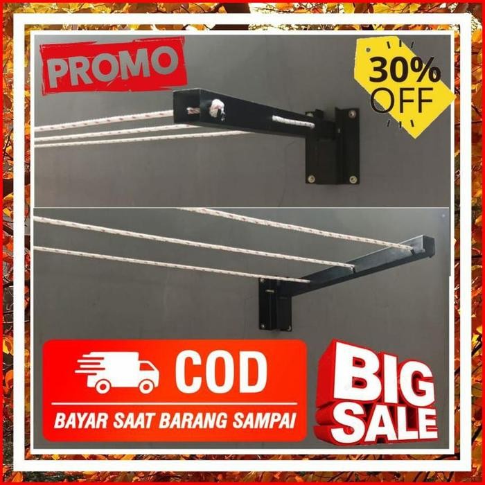 Jemuran Dinding Lipat Paling Tali 10M