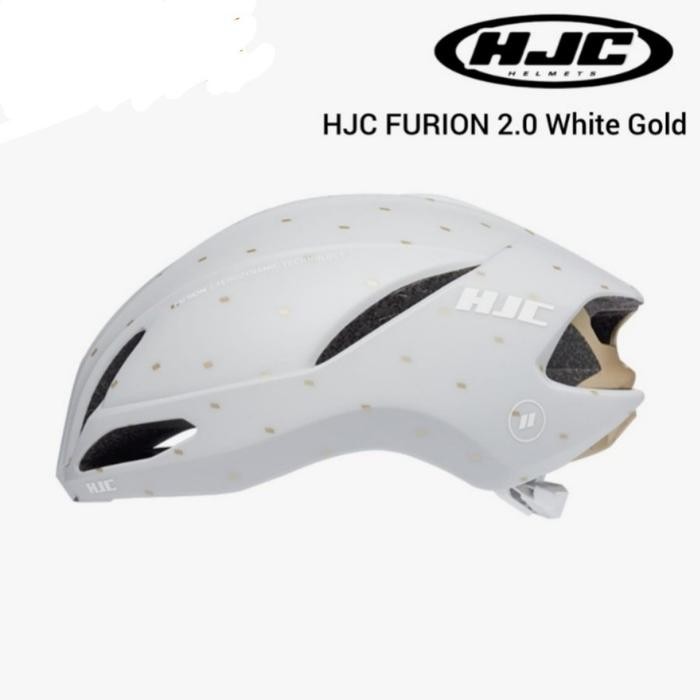 Terbaru Helm Sepeda Helmet Original HJC Furion 2.0 Semi Aero Fade White Silver