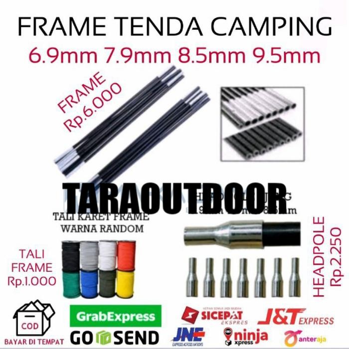 frame tenda camping fiber headpole ujung tiang tenda outdoor