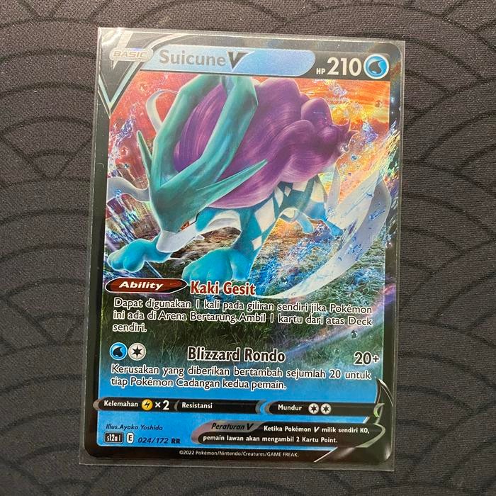 7q81 Suicune V Rr 024 /172 S12A Kartu Tcg Pokemon Indonesia