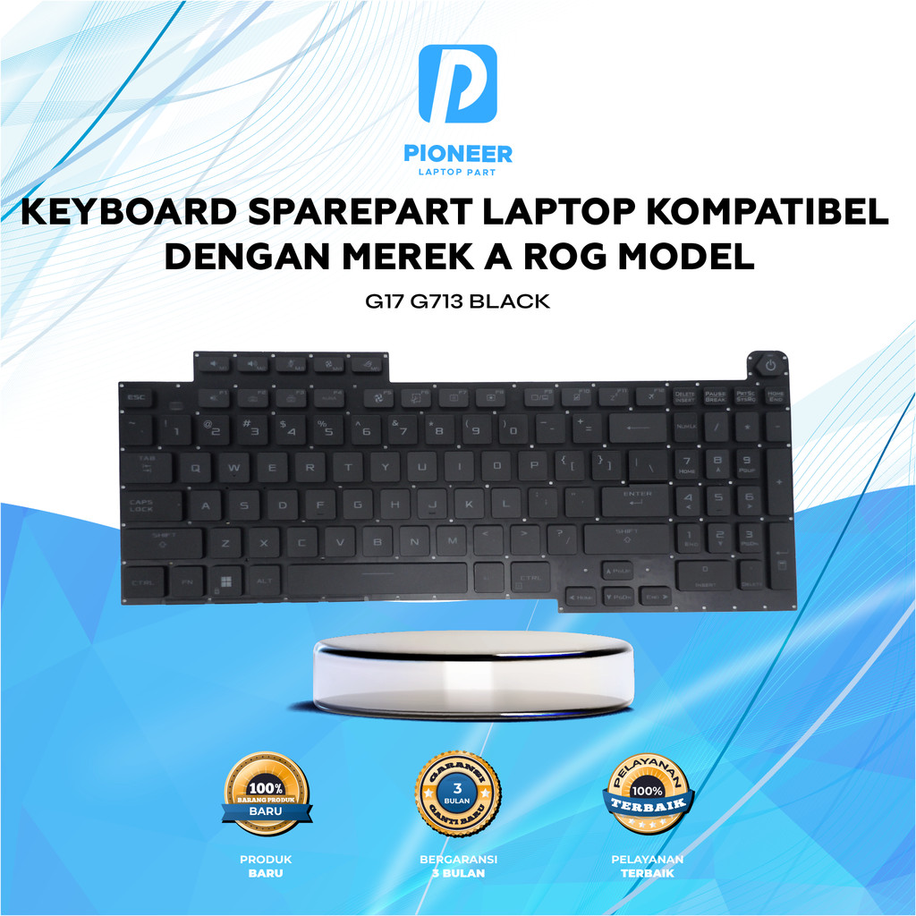 KEYBOARD ASUS ROG STRIX G17 G713 BLACK / PRODUK BARU 20PIN Backlight