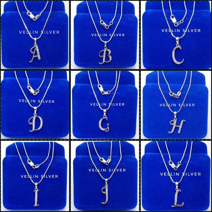 Kalung Alpabet Inisial Perak 925 - Kalung Huruf Silver 925