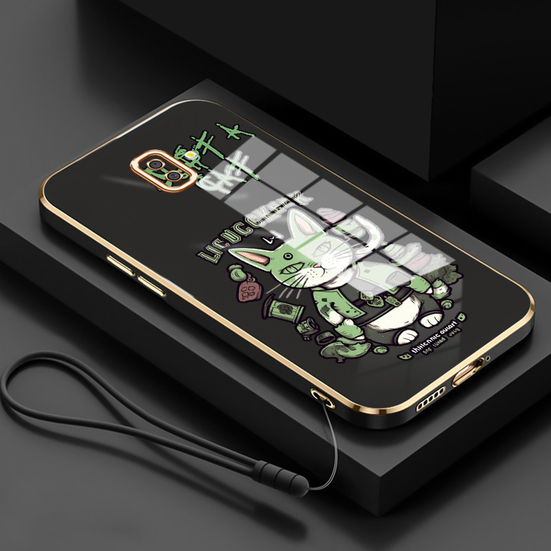 Casing Untuk Samsung Galaxy J6 Plus 2018 J6 Prime 2018 J4 4G J2 4G Case Casing HP Softcase Tali gant