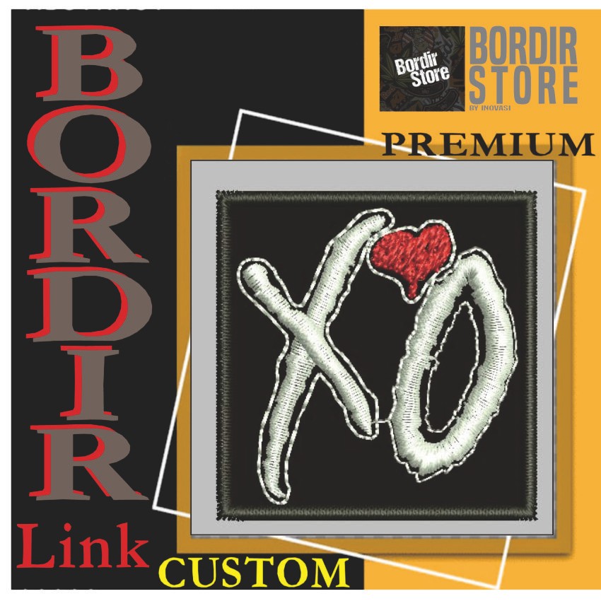 XO LOVE THE WEEKND BS-1352 PATCH BORDIR LOGO/EMBLEM