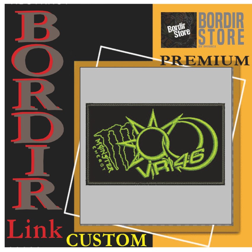 MONSTER VR 46 RACING BS-1380 PATCH BORDIR LOGO/EMBLEM
