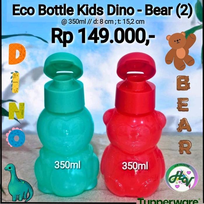 Ready 1Pcs Eco Fancy 350Ml / Eco Kids 350Ml Tupperware / Botol Minum Anak Tupperware #Gratisongkir