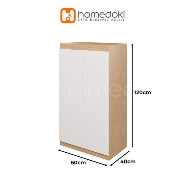Homedoki Rak Jilbab/Rak Hijab/Lemari Jilbab - TYPE1-Kayu-LED