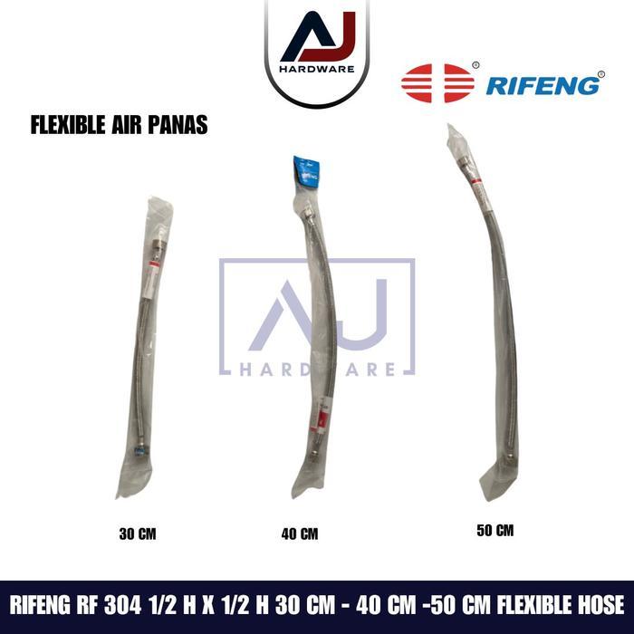 Rifeng Selang Flexible Hose 30 cm Selang Flexible Air Anyam 1/2 Inch Selang Flexible Connector RF304