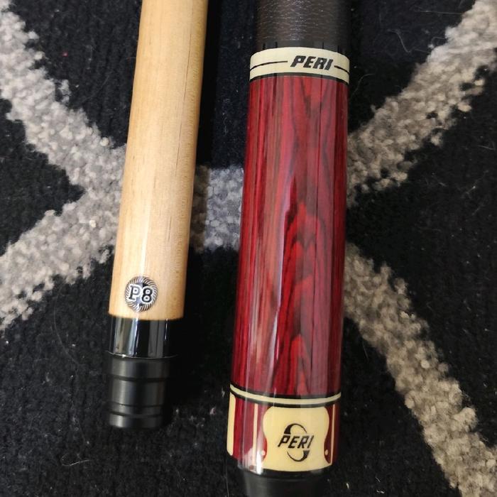 Stik PERI P8/ Cue Peri P8 China Maple Grade A++ Stik Billiard KSuper Merah