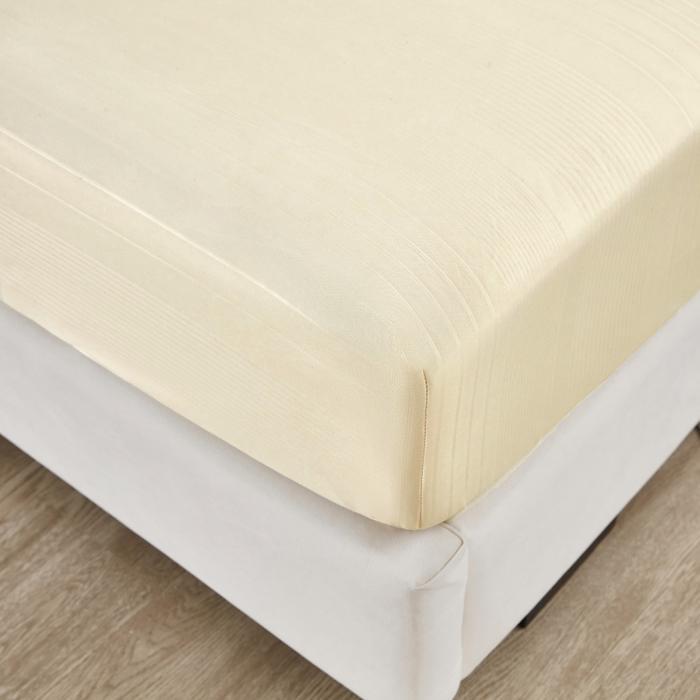 Informa Set 5 Pcs Seprai King Microfiber Emboss - Krem Sarung Kasur Alas Tidur Pelindung Sarung