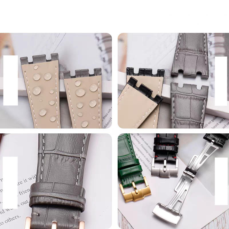 Genuine Leather Watch Strap For Audemars Piguet Royal Oak Offshore AP 15400/15500/26331 Replacement