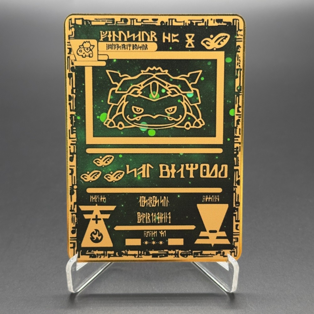 PKM Metal Ancient Mew Promo Movie Holographic Proxy Egypt Rare Black Star Cards Board Game Trading