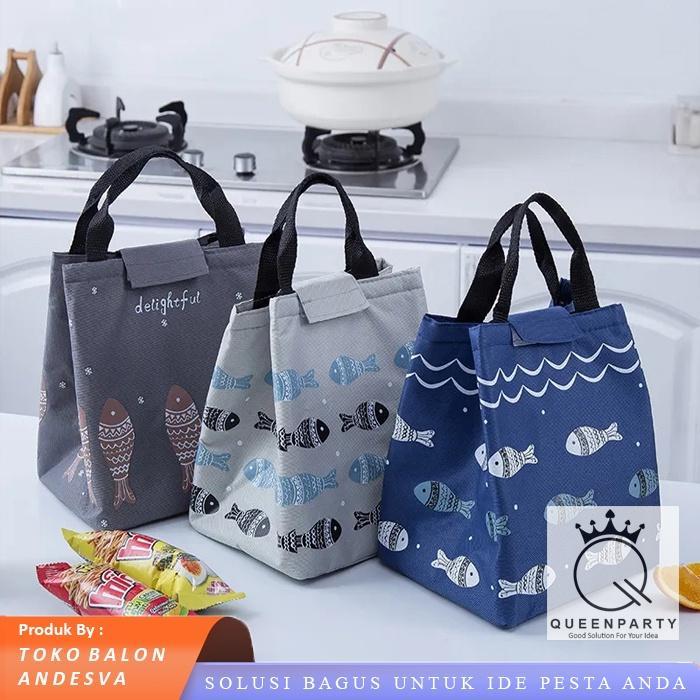 Tas Bekal Ikan / Cooler Bag Motif Ikan Perekat / Tas Bekal / Lunch Box