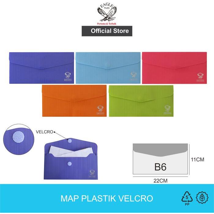 EAGLE Map Plastik Kancing Opaque Velcro B6 / Map Plastik / Map / Map File/ File Folder / Smart