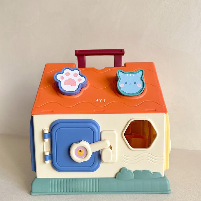 SORTING HOUSE Mainan edukasi anak belajar sortir bentuk Education Toys Shape Sorter Matching Puzzle