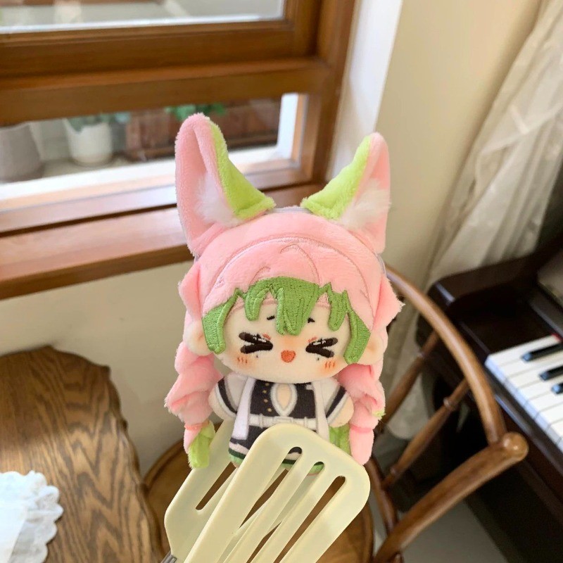 Trendy Anime Demon Slayer Character Kanroji Mitsuri Cotton Doll Plush Doll Toy Cartoon about 10cm