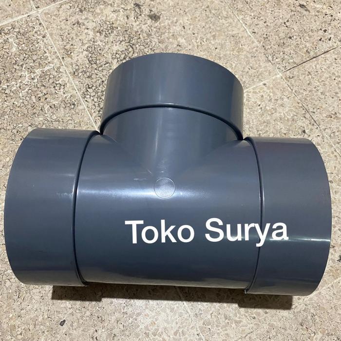 Tee T 10" Maspion / Sambungan Pipa T Pvc 10" / Tee Pvc 10" Dv