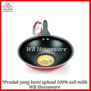 Penggorengan Teflon Anti Lengket 22Cm / Wajan / Mini Wok Supra - Merah