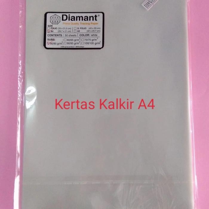 

Kertas Kalkir A4 / F4 Folio - 80/85 Grm Tracing Paper