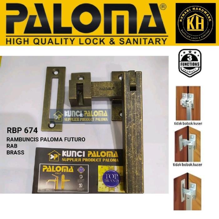 Rambuncis Paloma Rbp 674 Pengunci Slot Grendel Jendela