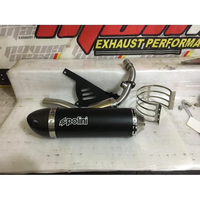 TERMURAH Knalpot replika Polini Evo 4T fullsystem kevlar untuk semua vespa READY STOCK